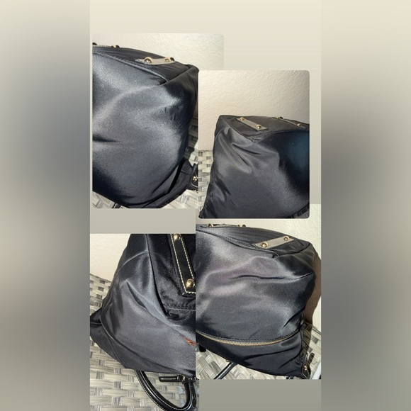 Dooney & Bourke Black/Pink Nylon Satchel Tote Bag & Leather Crossbody Strap - Picture 10 of 16